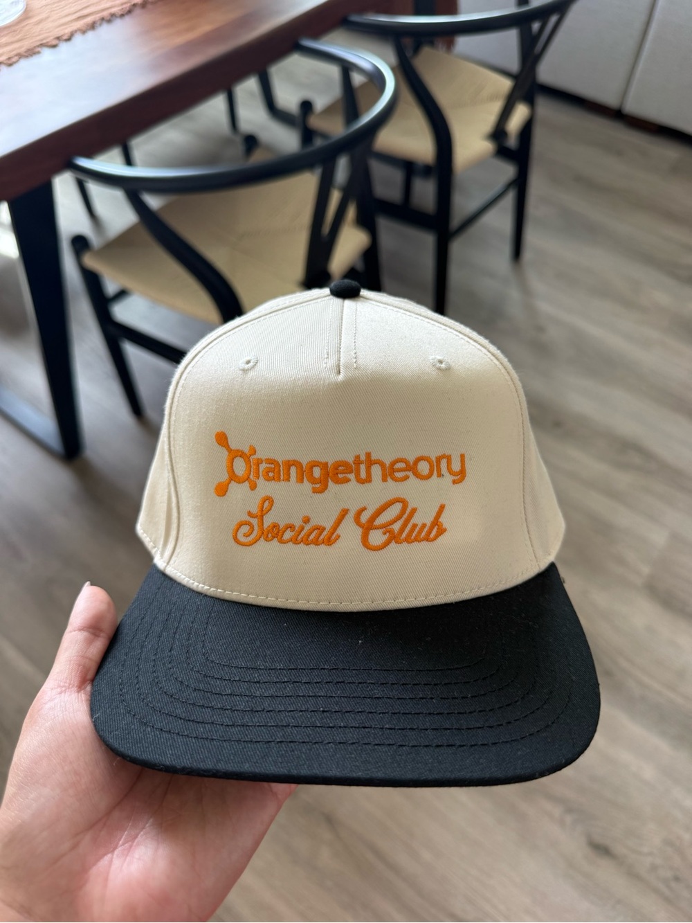 Orangetheory Two-Tone Trucker Hat - Cream & Black
